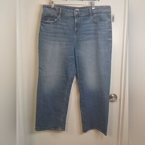 New! Old Navy Medium Blue Slim Wide Leg Women's Jeans 18